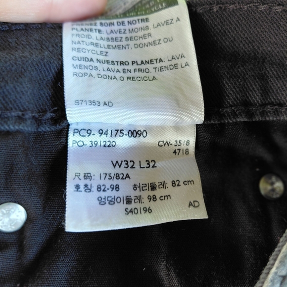 Levi's Gray Slim Straight Jeans Modern Fit - Picture 6 of 6